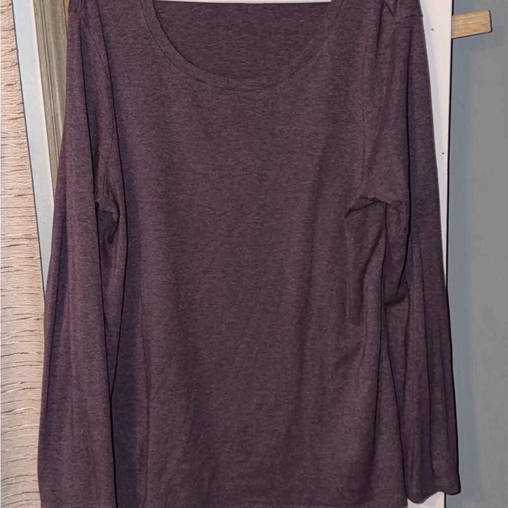 Ava & Viv Women's Long Sleeve Top - Deep Purple